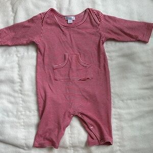 Kissy Kissy Red Striped Onesie